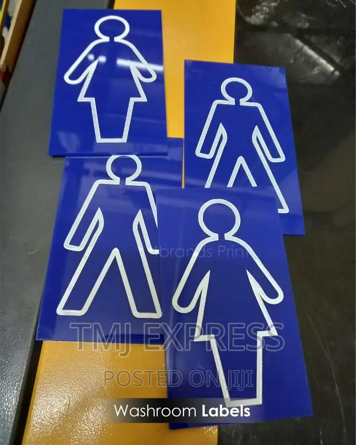 Door Toilet Labels