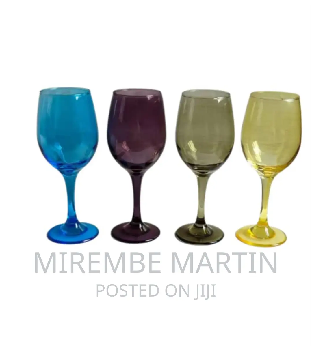 6pc Color Wine Glasses