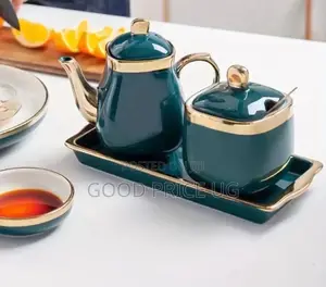Tea Pot and Bowl With Tray.