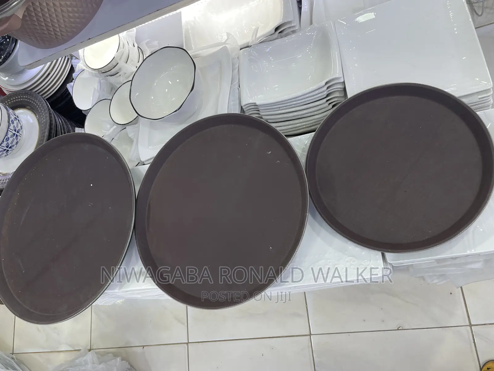 3pc Set of Classic Rubber Tray