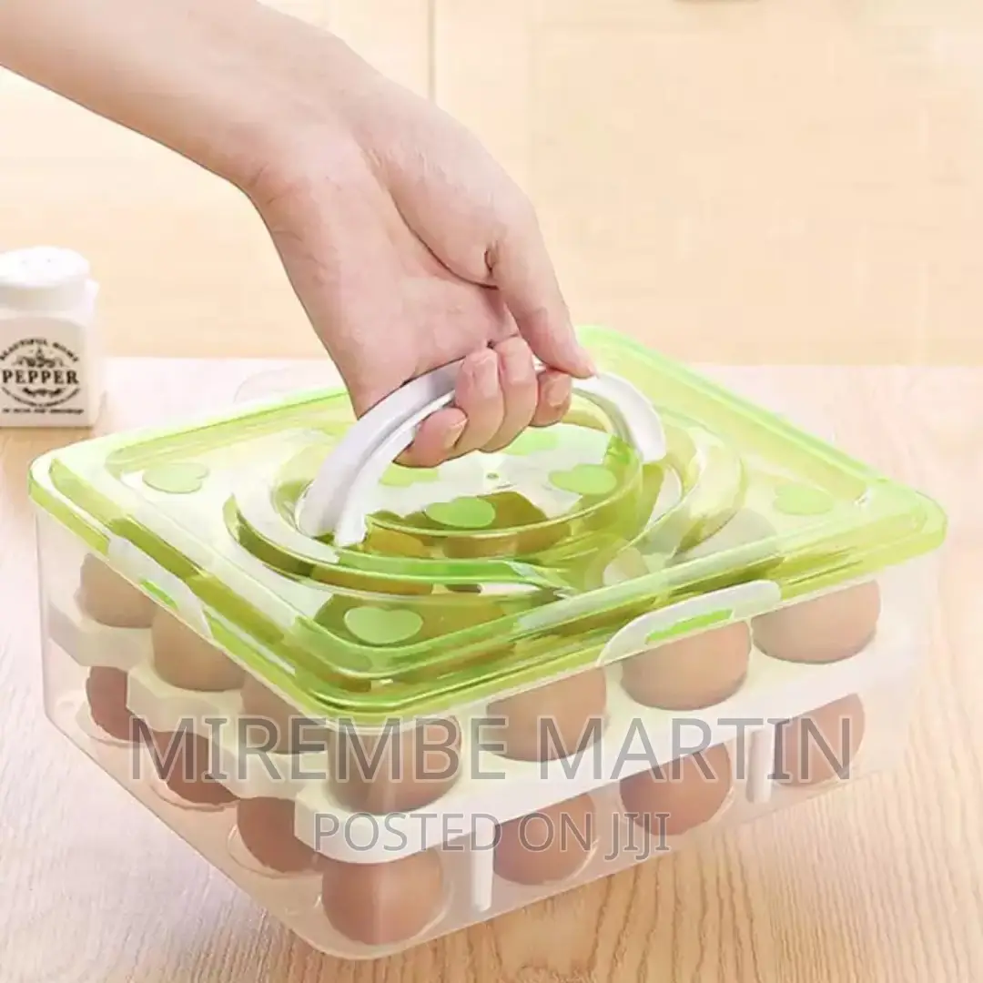 Double Layer Egg Storage Container- Transparent