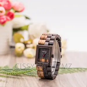 Wooden Watch/Elegant Square Wood Watch/Quartz Wooden Watch
