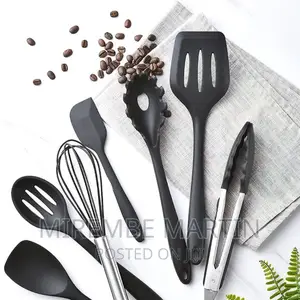 Silicone Kitchen Utensil Set Black