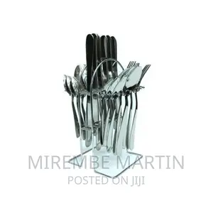 24 Pieces Cutlery Set With Cutlery Holder Stand