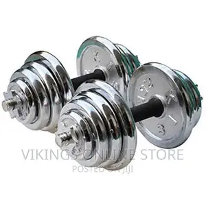 30kg Chrome Anti Rust Dumbbells Set -Silver
