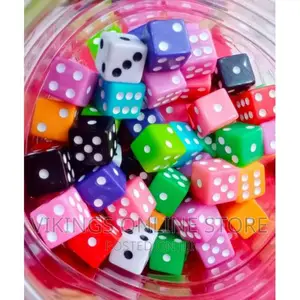 Game Colored Dice for Board Games - Multicolored