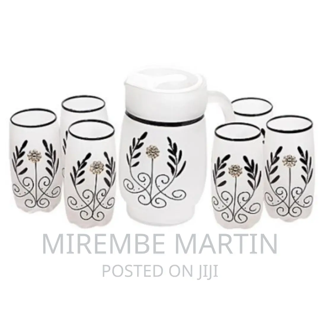 Set of Six 250mls Glasses With a Jug
