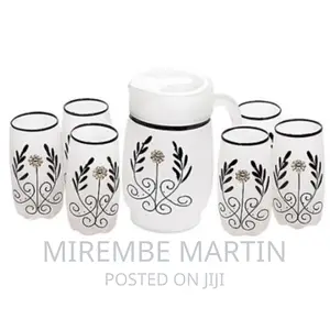 Set of Six 250mls Glasses With a Jug