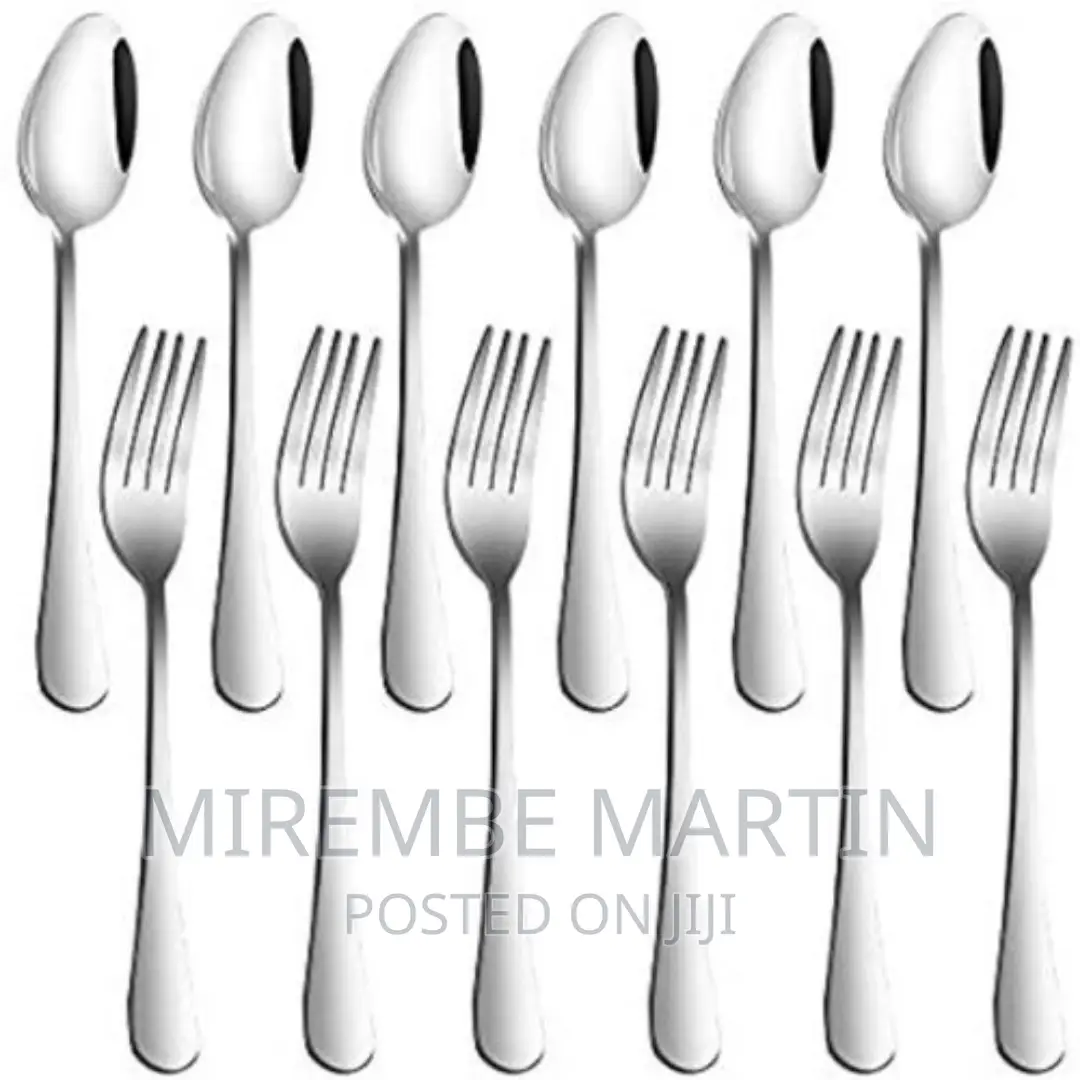 Stainless Steel 12 Pieces Set of Spoons Forks