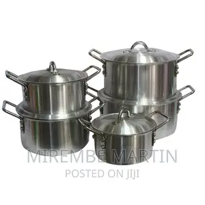 Mega Sizes 5 Piece Set Aluminium Pots