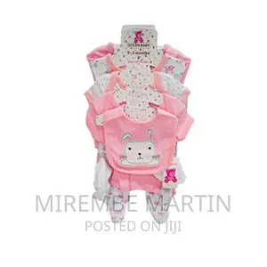 8pc 100% Cotton Baby Girl / Boy Clothing Pack – White,Pink