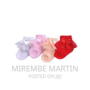 4 Pack of Baby Socks – Pink, White, Red, Cream