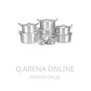 7pcs Stainless Cooking Pots - Silver