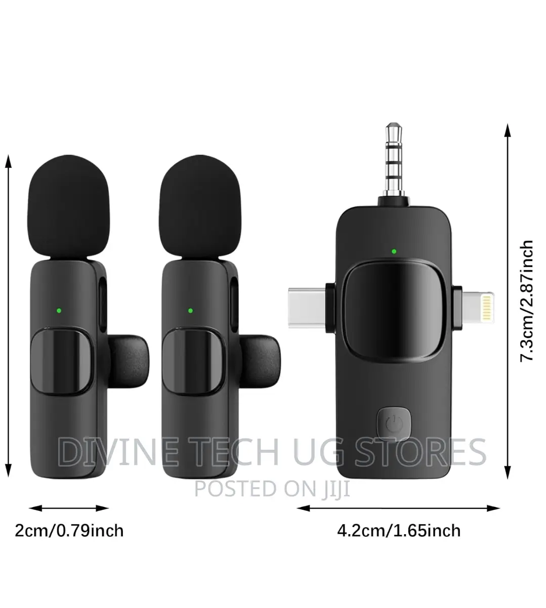 3 in 1 Wireless Lavalier Microphone -Noise Reduction Mic