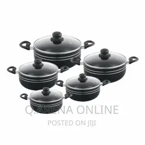 Aluminium Non-Stick Cooking Pots - 5pc