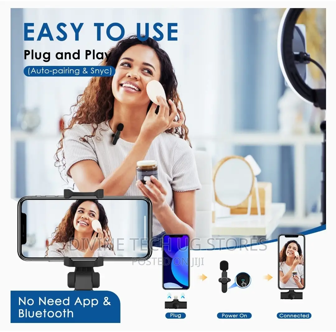 Dual Wireless Lavalier Microphone for iPhone + Type-C