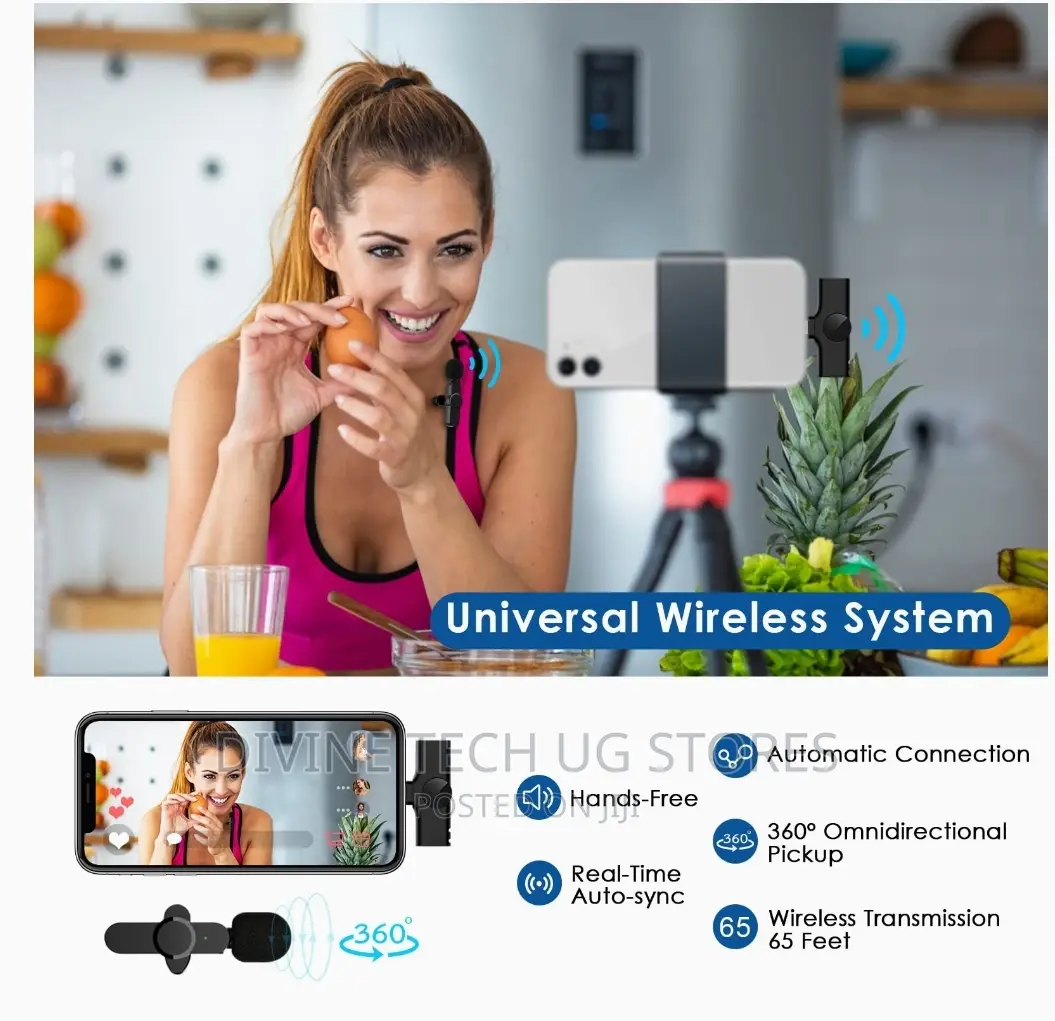 Dual Wireless Lavalier Microphone for iPhone + Type-C