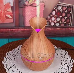 130ml Wood Grain Cool Mist Humidifier With LED Lights