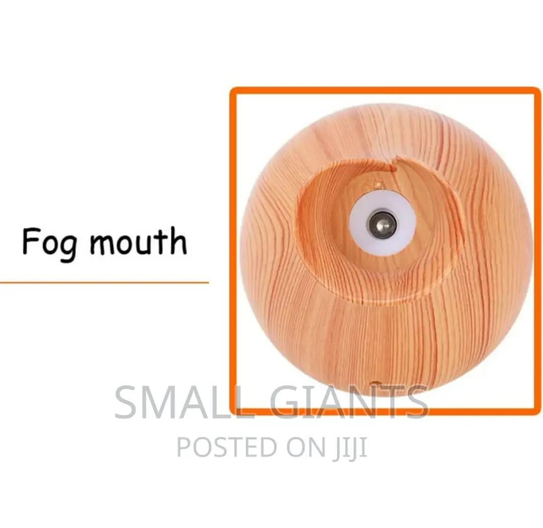 130ml Wood Grain Cool Mist Humidifier With LED Lights