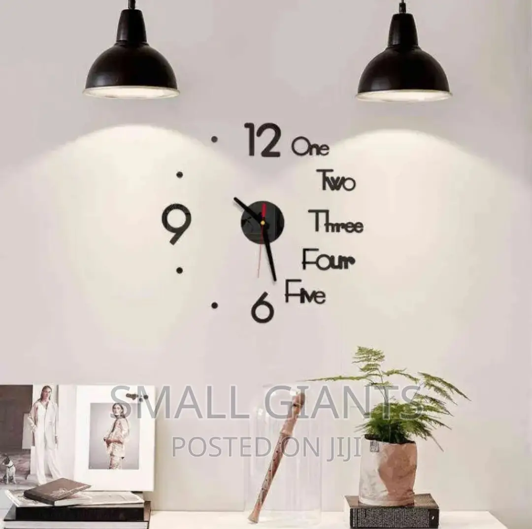 3D Modern Frameless Large Wall Clock