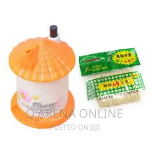 Automatic Toothpick Dispenser+100% Bamboo 500x2 Toothpicks