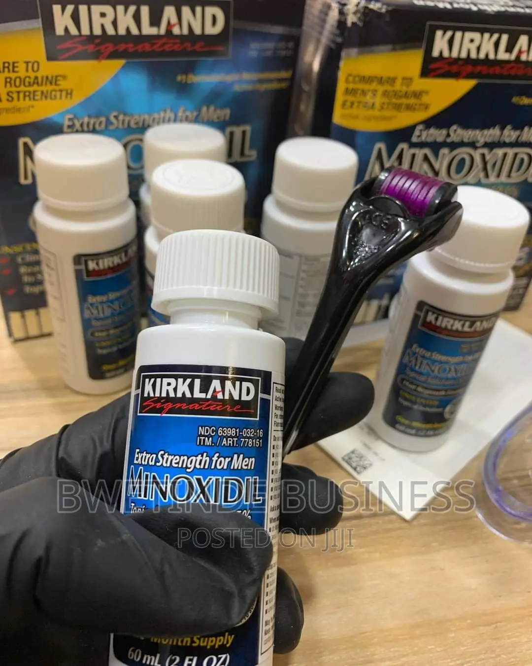 5% Kirkland Minoxidil Solution Derma Roller Set in Kampala