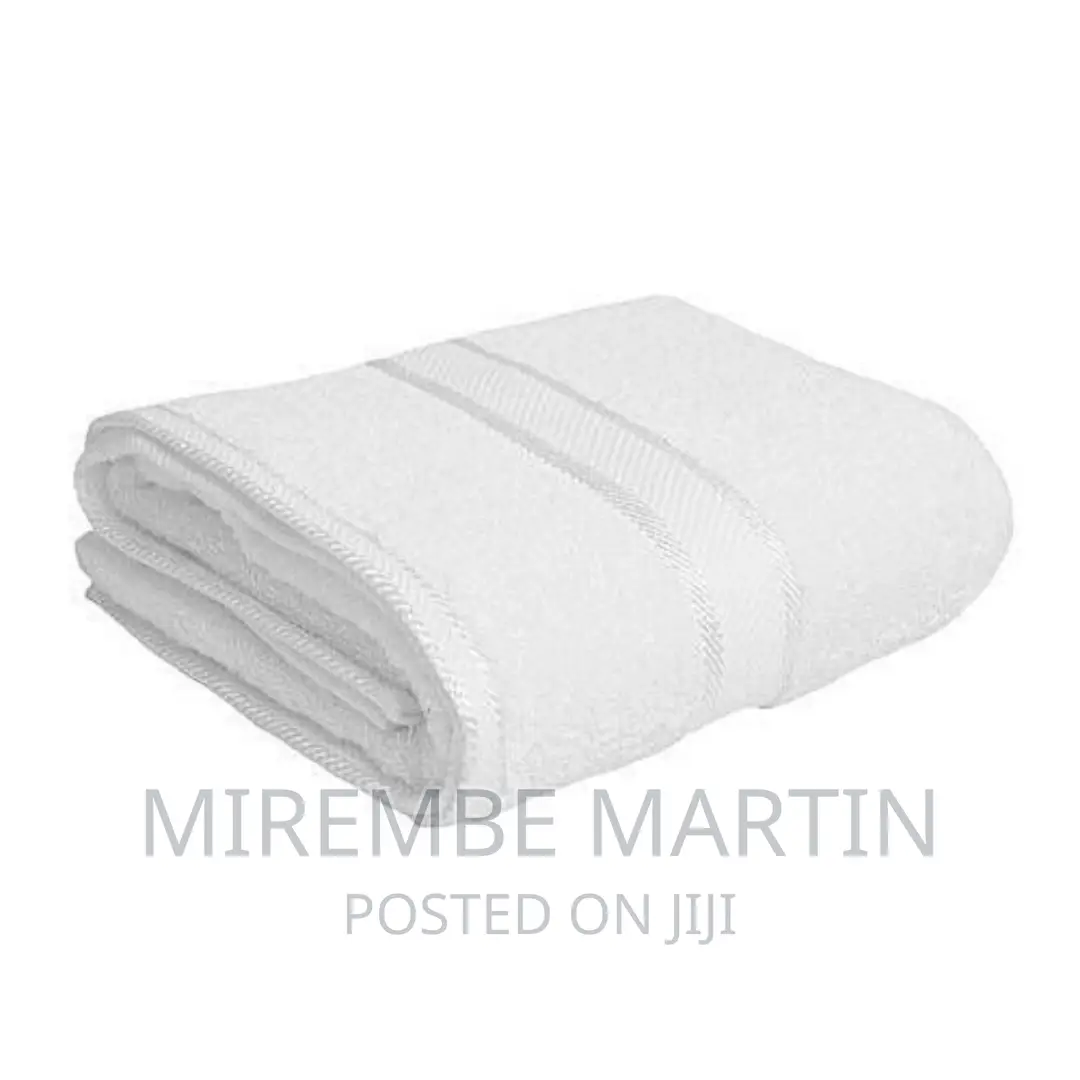 White Polo Bath Towel, Pure Cotton