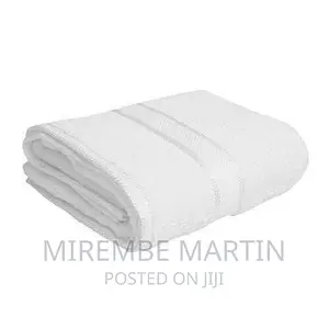 White Polo Bath Towel, Pure Cotton