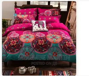 Soft Duvet Set 1 Bedsheet 2 Pillow Case-Rose