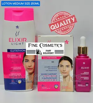 ELIXIR LIGHT | Advanced Glutathione Skin Whitening SET OF 3: