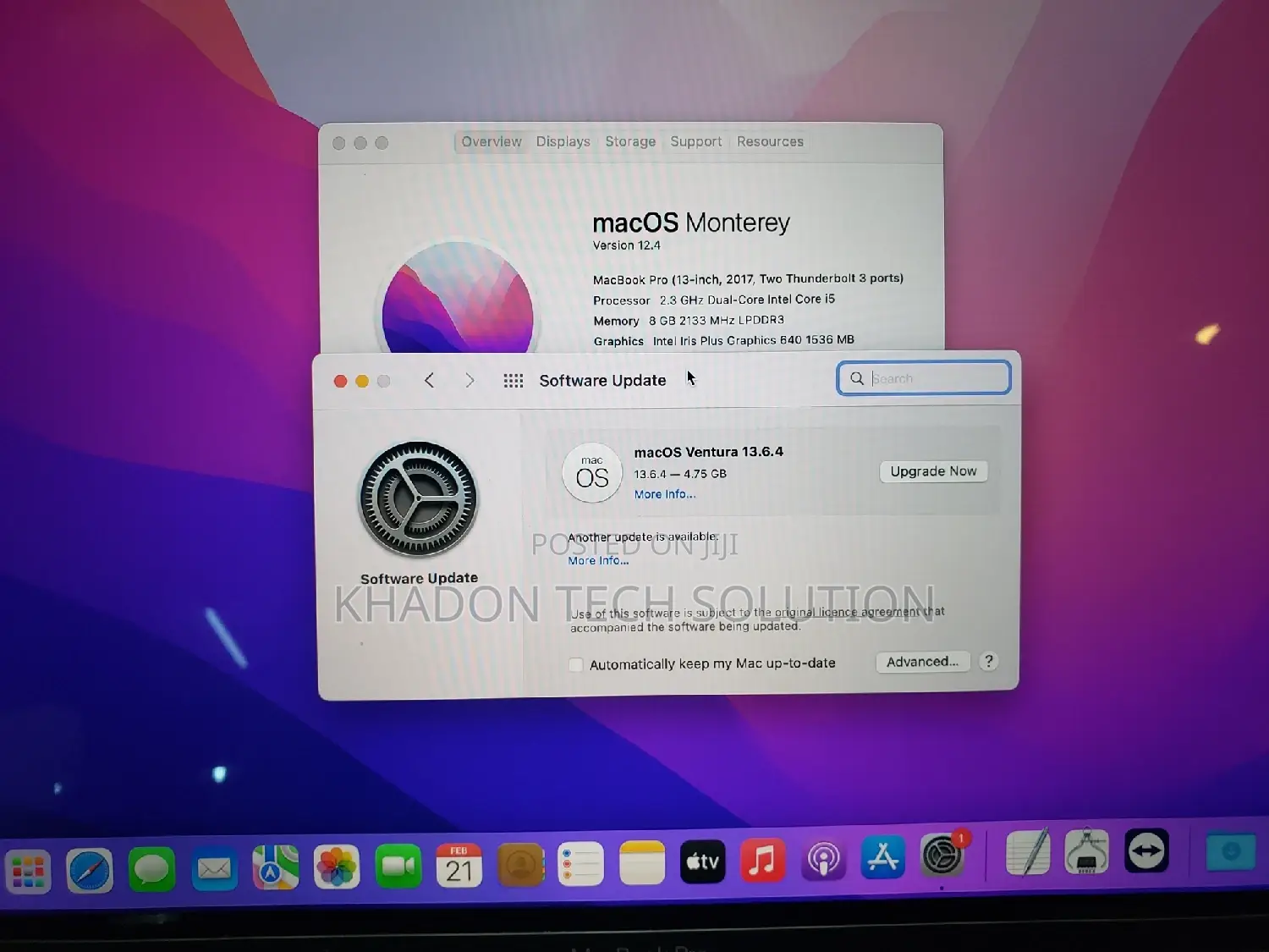 Laptop Apple MacBook Pro 2017 8GB Intel Core I5 SSD 256GB
