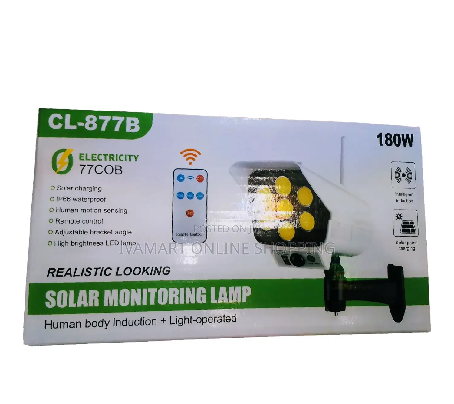 Solar Monitoring Lamp - Security Lamp