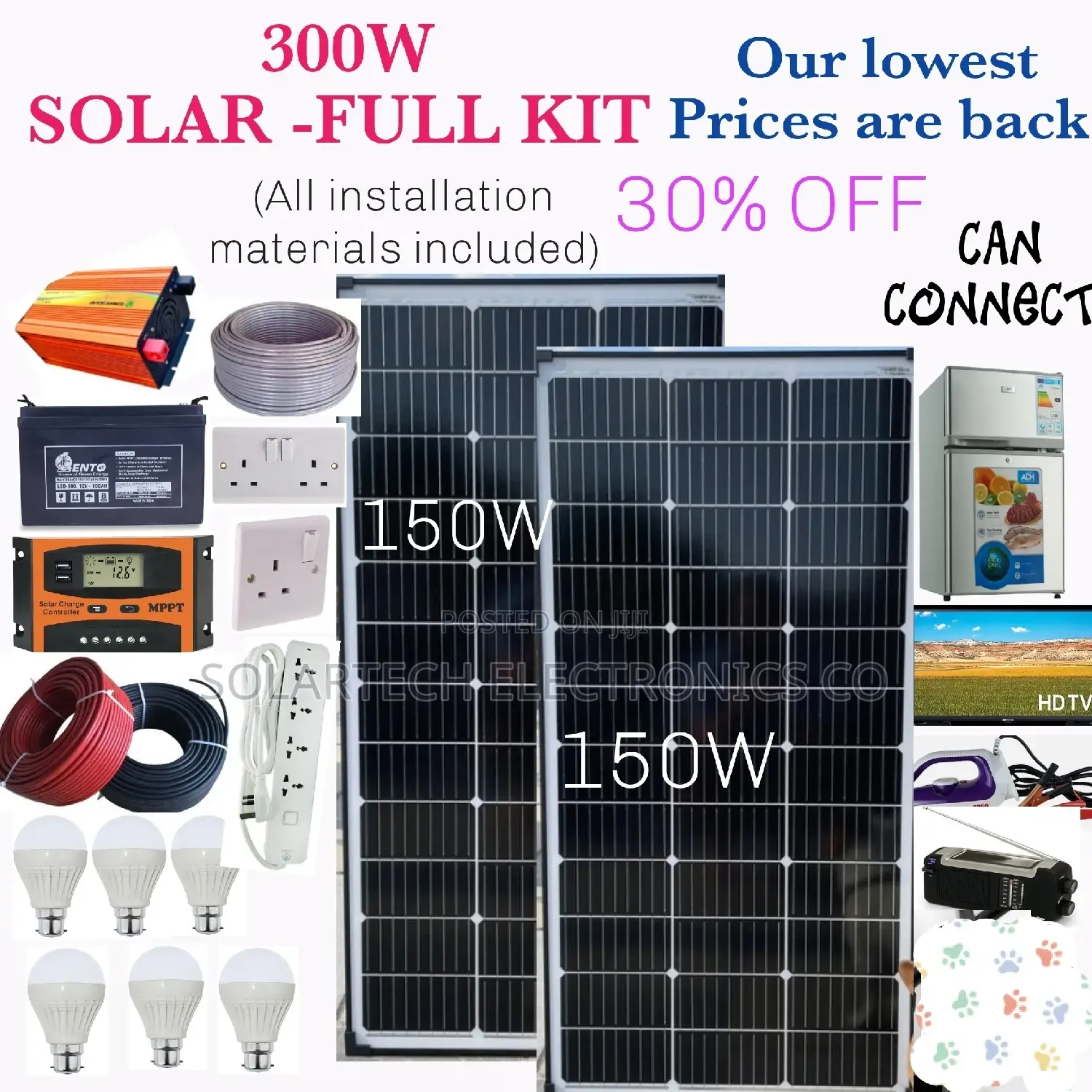 300w Solar System Full Kit