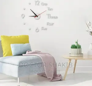 3D Modern Frameless Large Wall Clock