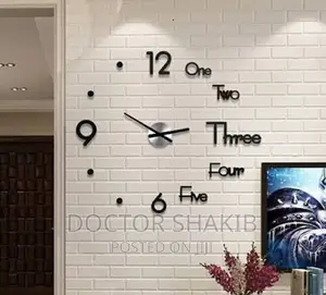 3D Modern Frameless Large Wall Clock