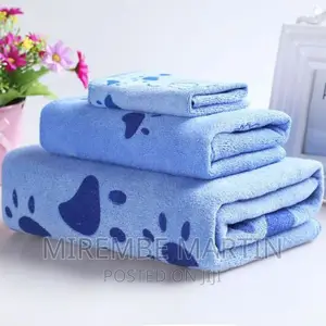 Fashion 3pc Soft Absorbent Kids Towels – Blue