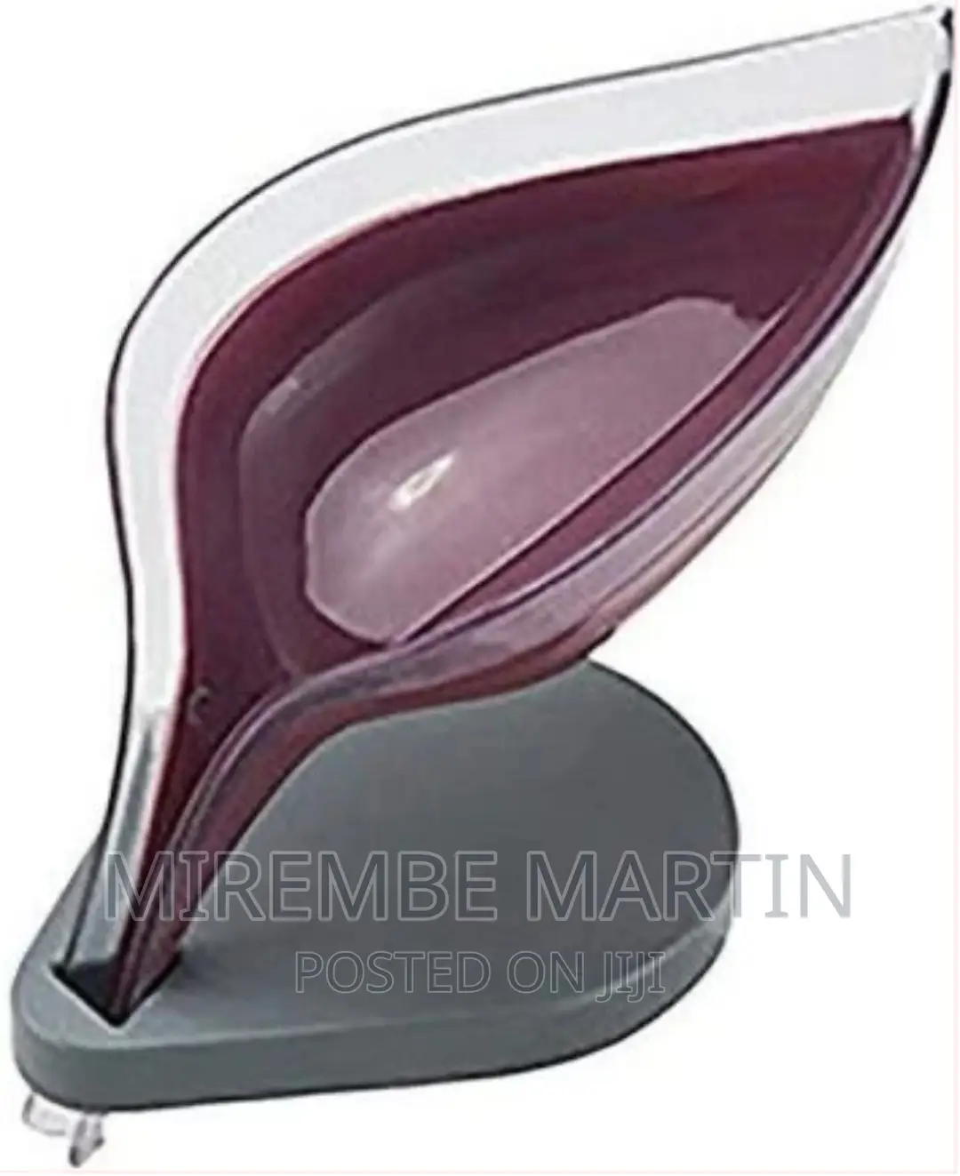 Leaf Shape Soap Dish Box-self Draining Soap Holder, Maroon