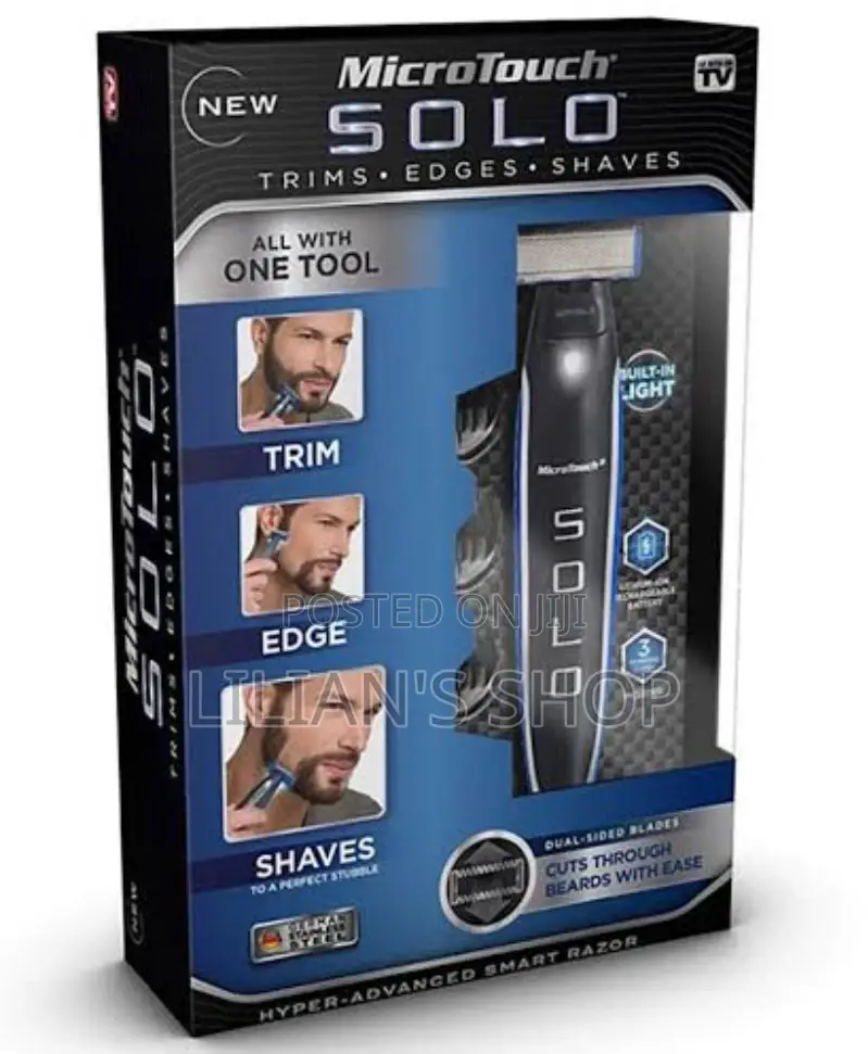 Micro Solo Touch Rechargeable Shaver Trimmer and Edge