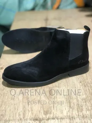 Black Suede Chelsea Boot