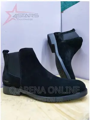 Black Suede Chelsea Boot