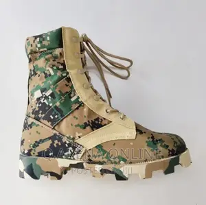 Men Ankle Boots Camouflage Shoes