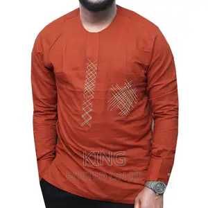 Kitengi Shirt. Long Sleeved. Orange