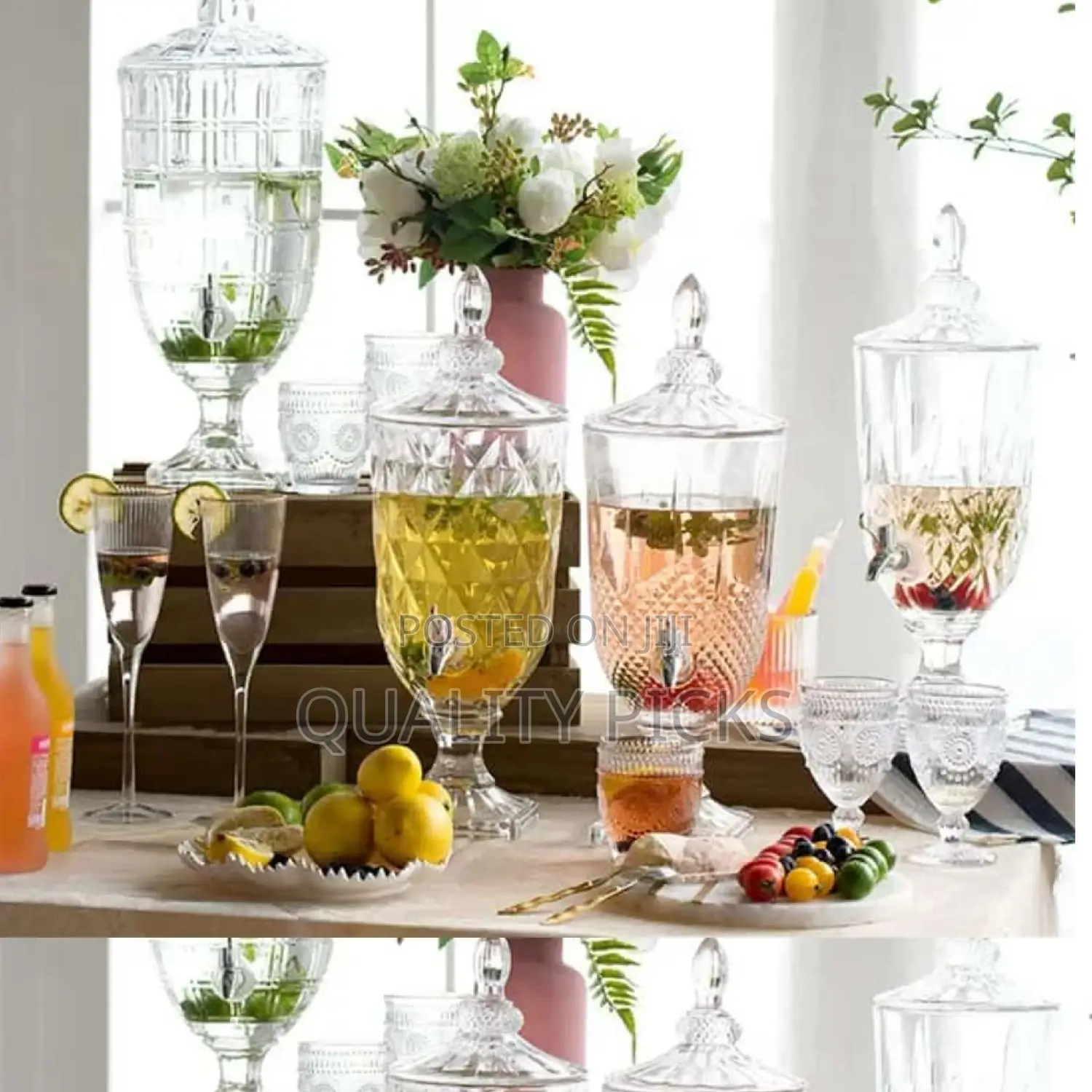 Brand Glass Juice Dispenser Jar