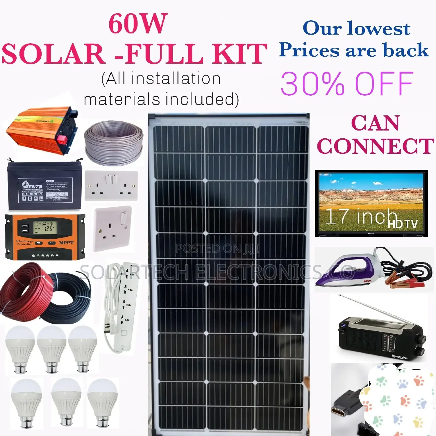60W Solar Energy Full Kit
