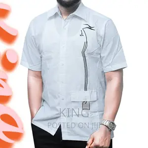 African Men Shirt. White