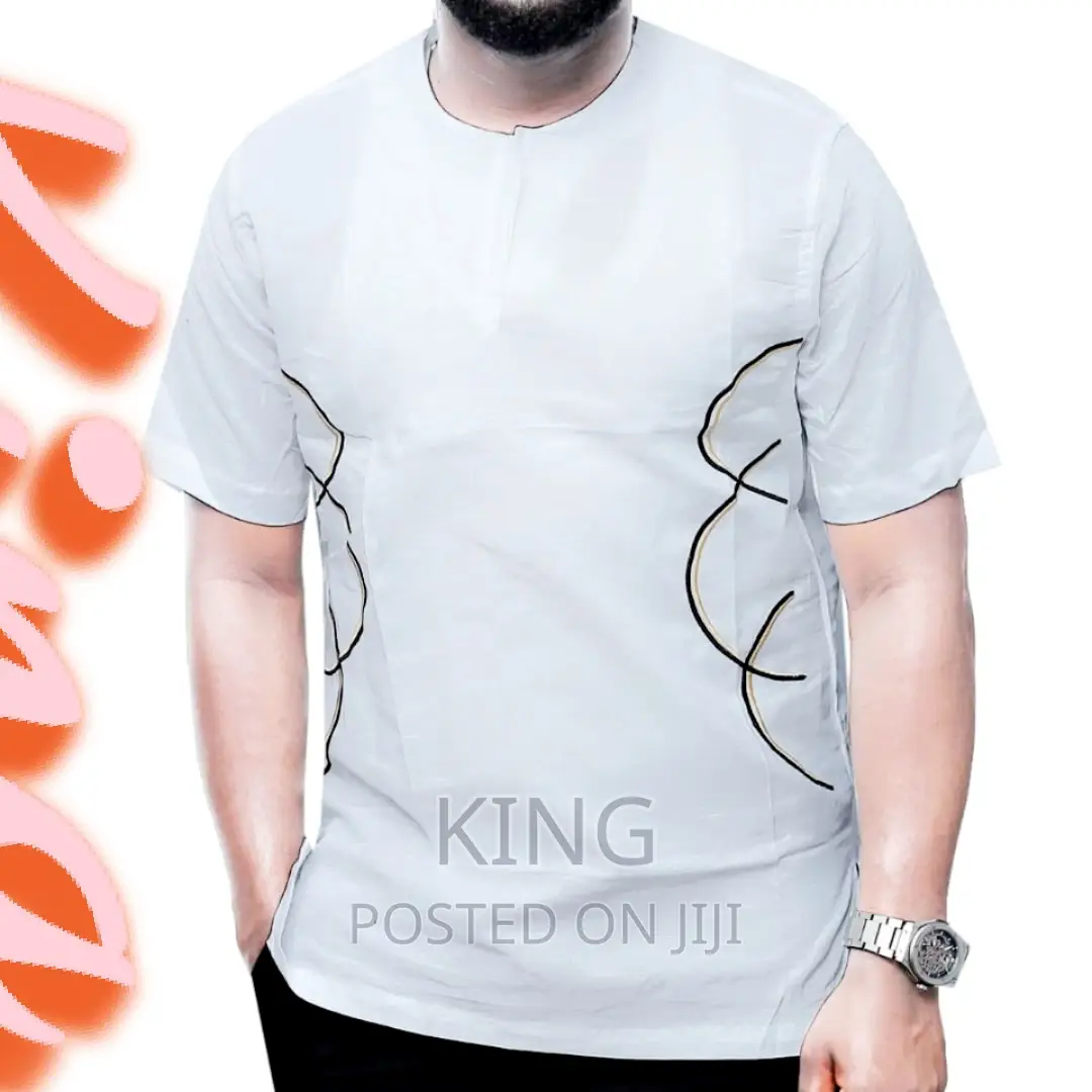 African Men Shirt. White