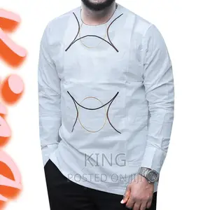African Shirt. Kitengi White