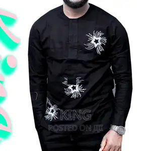 Ankara Shirt. African Wear. Black