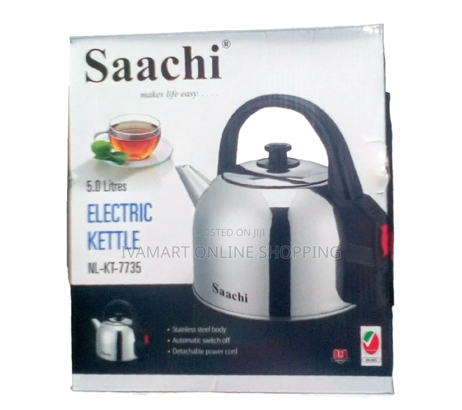 Saachi Stainless Steel 5.0l Electric Kettle