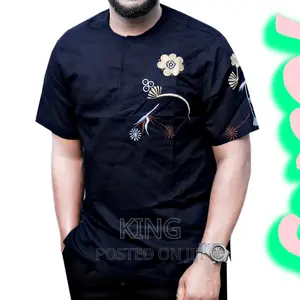 Navy Blue/Black African Wear Shirt